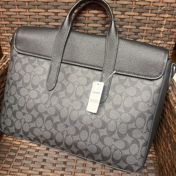 coach Sullivan Portfolio Brief In Signature Canvas c9873 - Picture 3 of 6